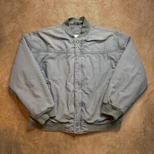 Arnold Palmer Vintage 90s Gray Padded Bomber Jacket Zip Up Men's L Workwear Golf